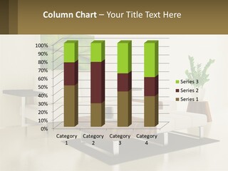 A Living Room With A White Couch And A Coffee Table PowerPoint Template