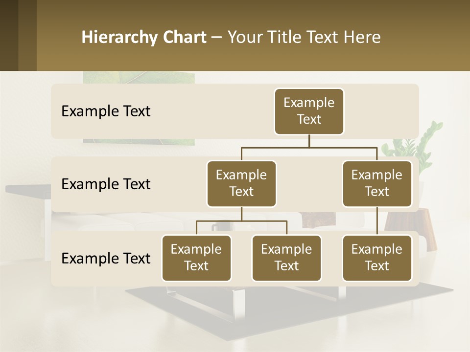 A Living Room With A White Couch And A Coffee Table PowerPoint Template