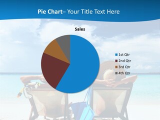 Two People Sitting In Beach Chairs On The Beach PowerPoint Template