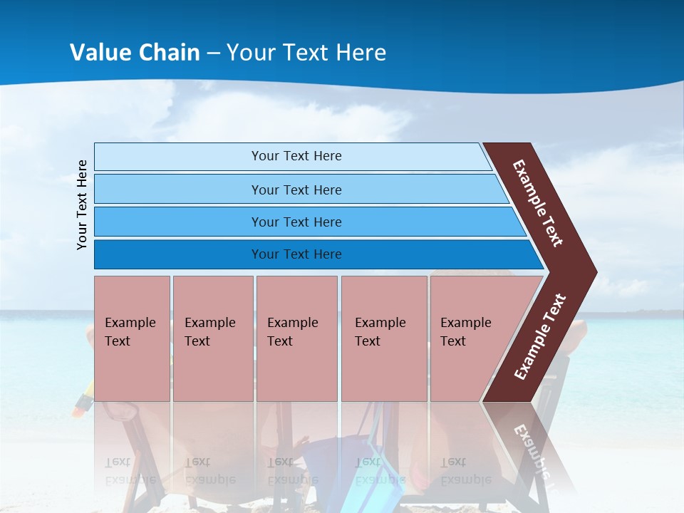 Two People Sitting In Beach Chairs On The Beach PowerPoint Template