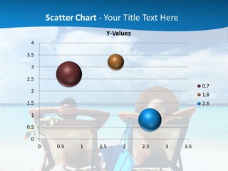 Two People Sitting In Beach Chairs On The Beach PowerPoint Template