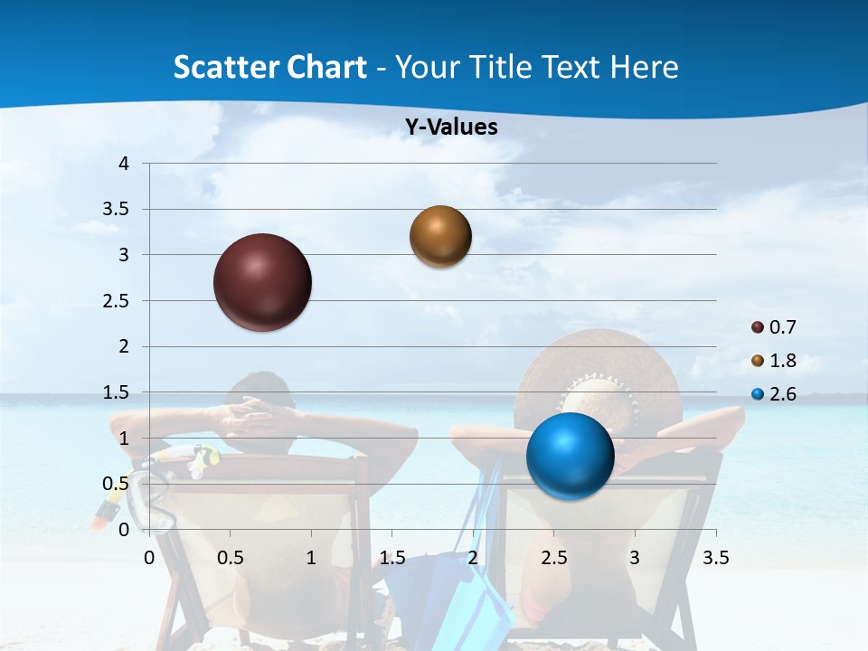 Two People Sitting In Beach Chairs On The Beach PowerPoint Template