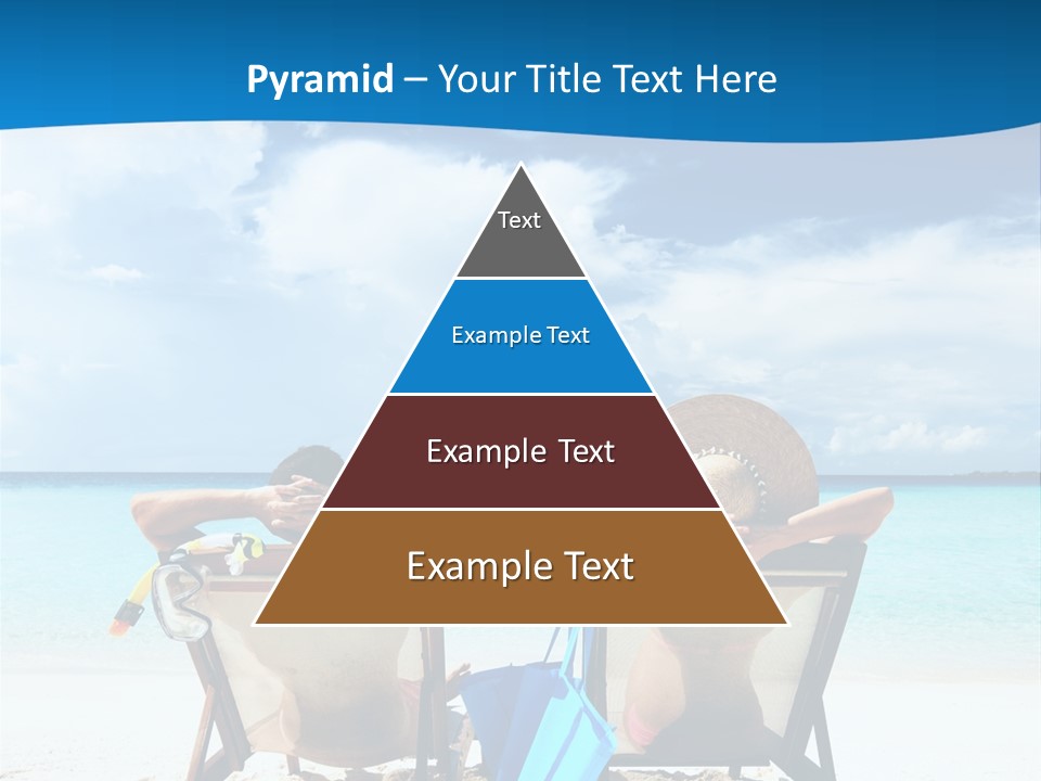 Two People Sitting In Beach Chairs On The Beach PowerPoint Template