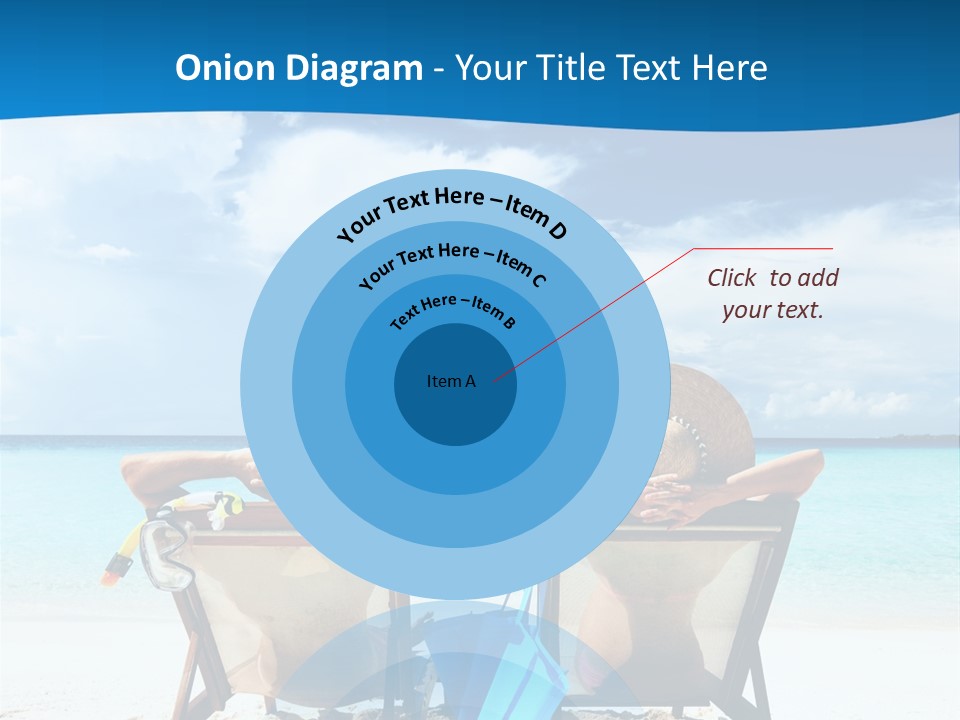 Two People Sitting In Beach Chairs On The Beach PowerPoint Template