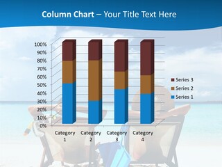 Two People Sitting In Beach Chairs On The Beach PowerPoint Template