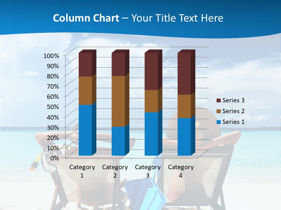 Two People Sitting In Beach Chairs On The Beach PowerPoint Template