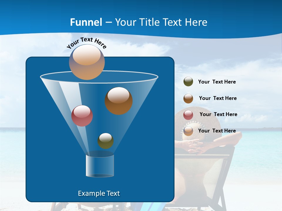 Two People Sitting In Beach Chairs On The Beach PowerPoint Template