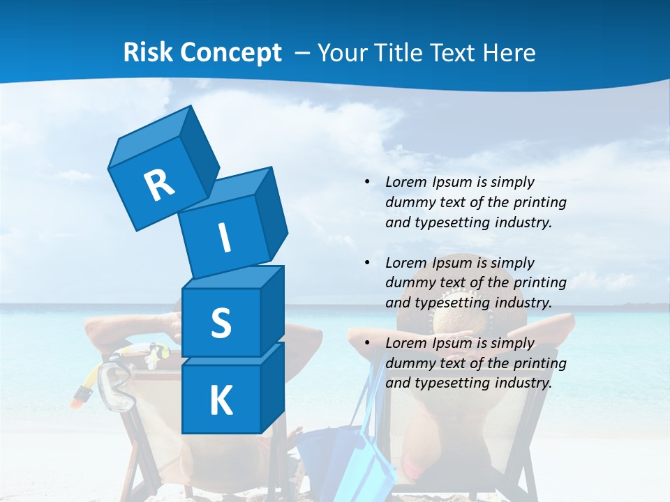 Two People Sitting In Beach Chairs On The Beach PowerPoint Template