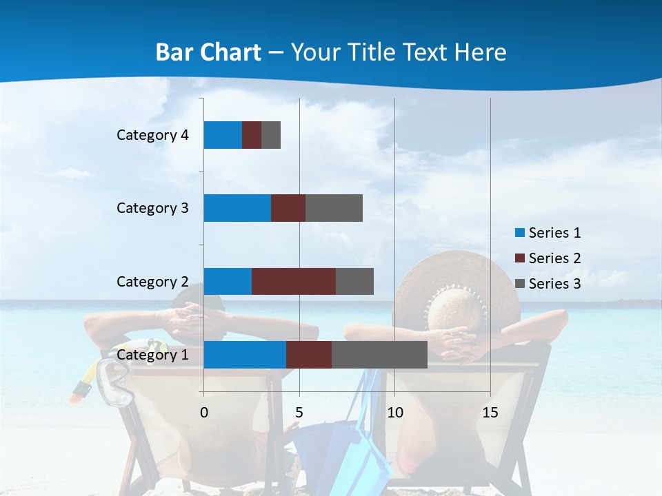 Two People Sitting In Beach Chairs On The Beach PowerPoint Template