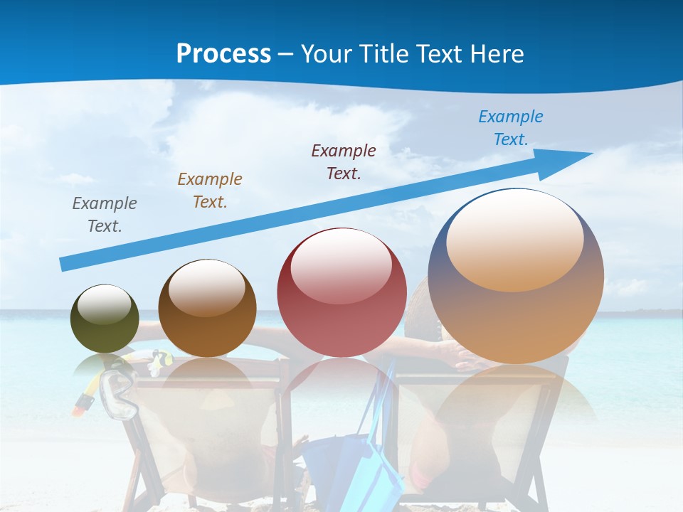 Two People Sitting In Beach Chairs On The Beach PowerPoint Template