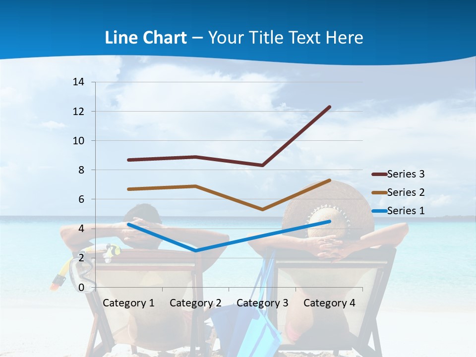 Two People Sitting In Beach Chairs On The Beach PowerPoint Template
