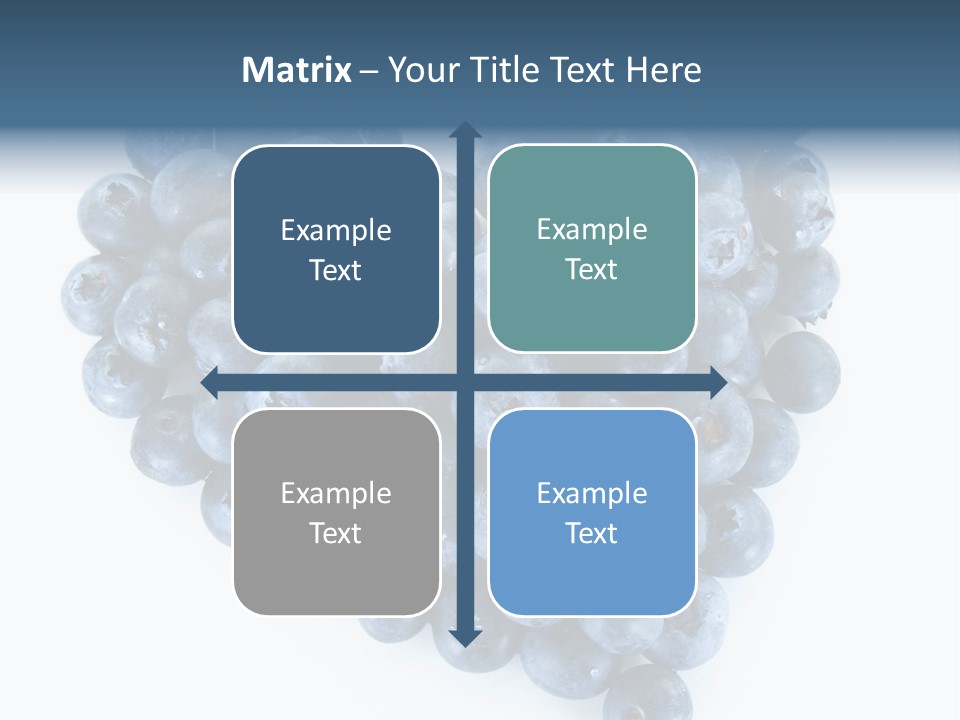 A Bunch Of Blueberries On A White Background PowerPoint Template