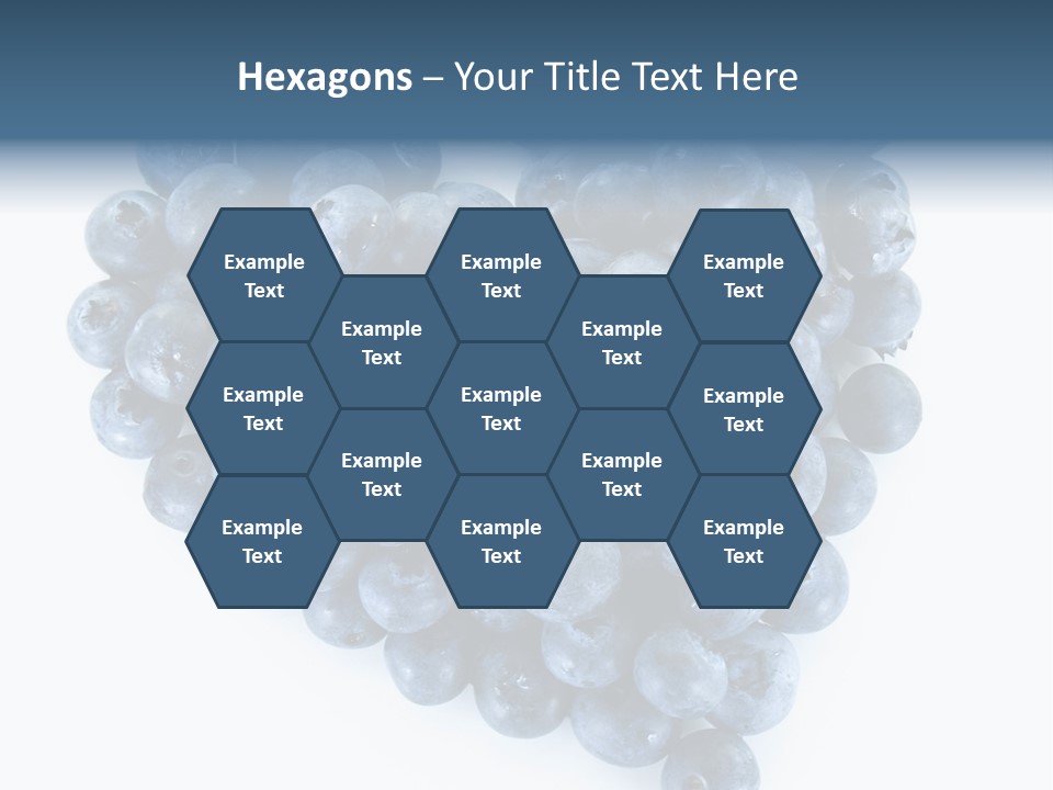 A Bunch Of Blueberries On A White Background PowerPoint Template