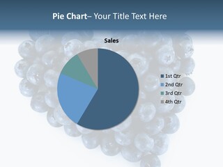 A Bunch Of Blueberries On A White Background PowerPoint Template
