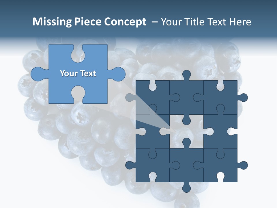 A Bunch Of Blueberries On A White Background PowerPoint Template