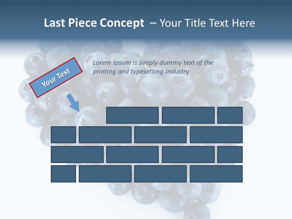 A Bunch Of Blueberries On A White Background PowerPoint Template