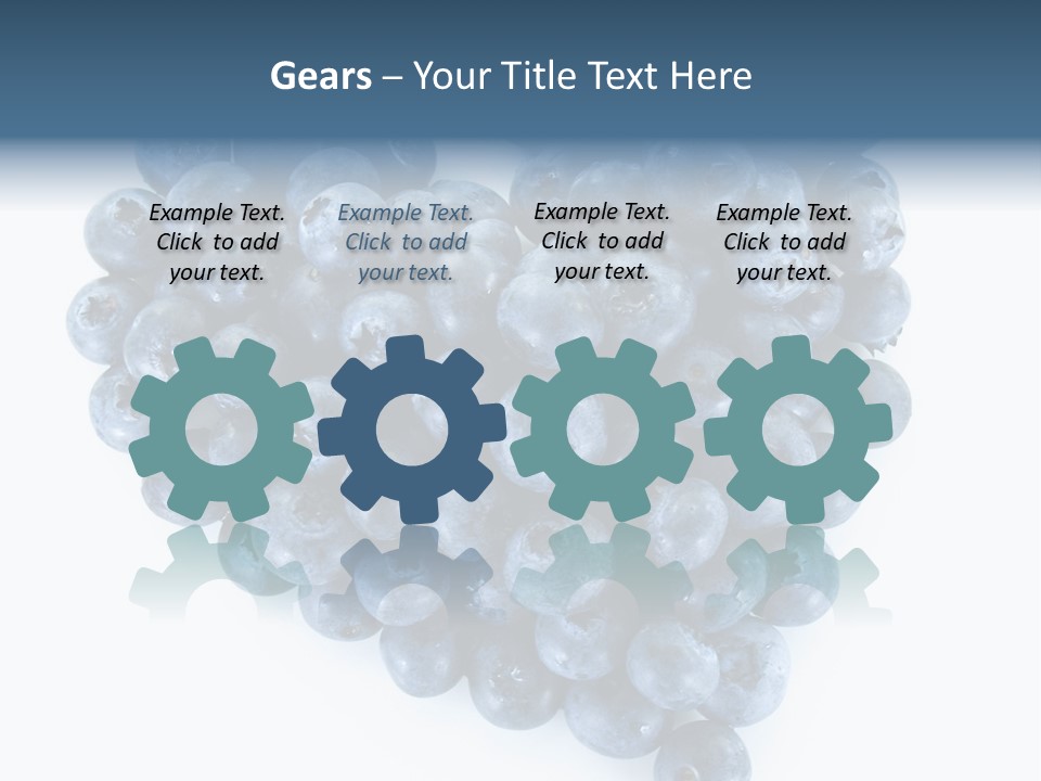 A Bunch Of Blueberries On A White Background PowerPoint Template