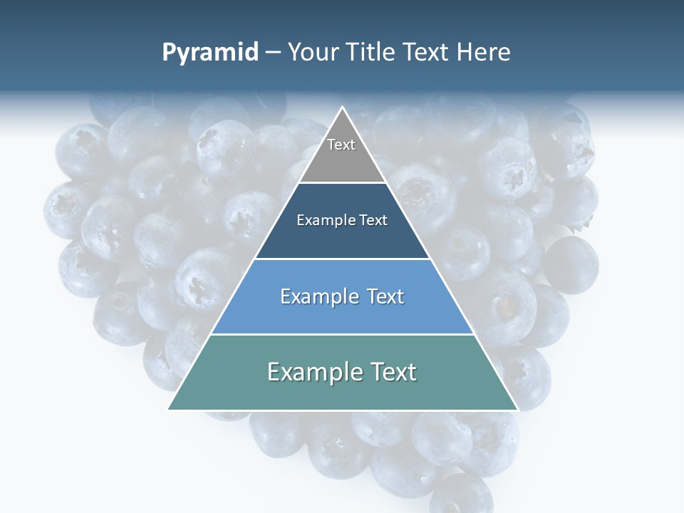 A Bunch Of Blueberries On A White Background PowerPoint Template