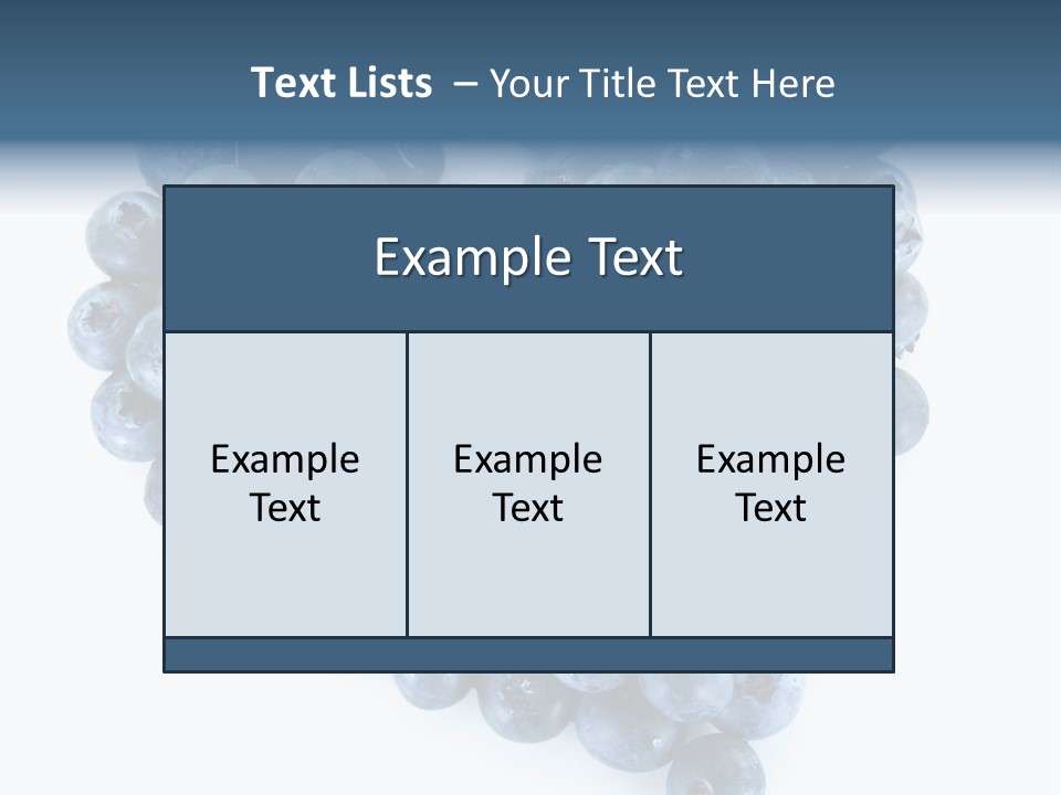 A Bunch Of Blueberries On A White Background PowerPoint Template