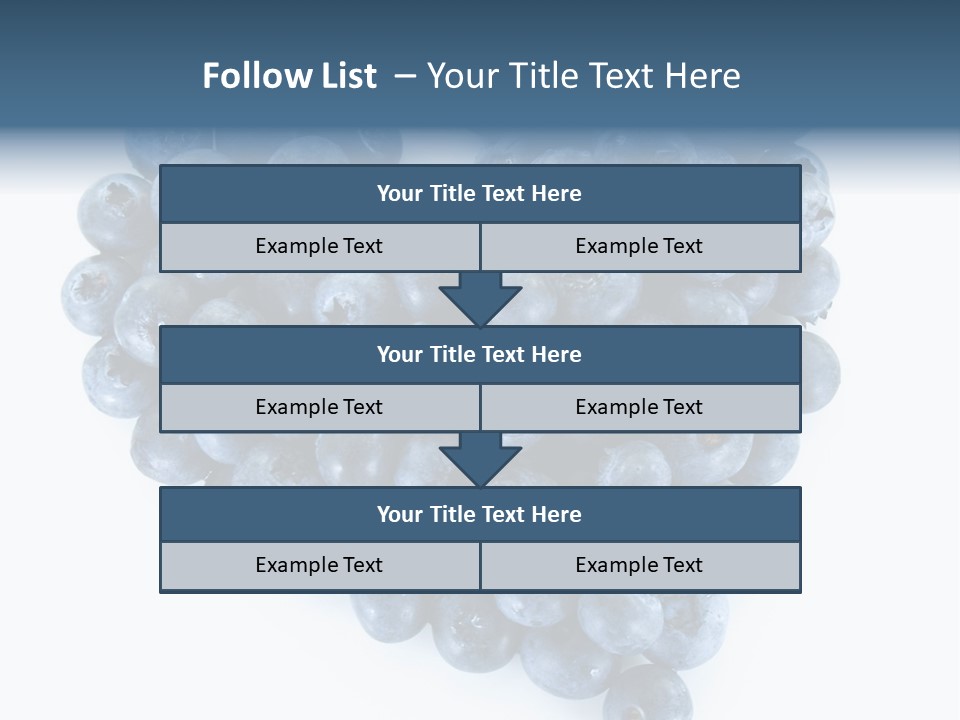 A Bunch Of Blueberries On A White Background PowerPoint Template