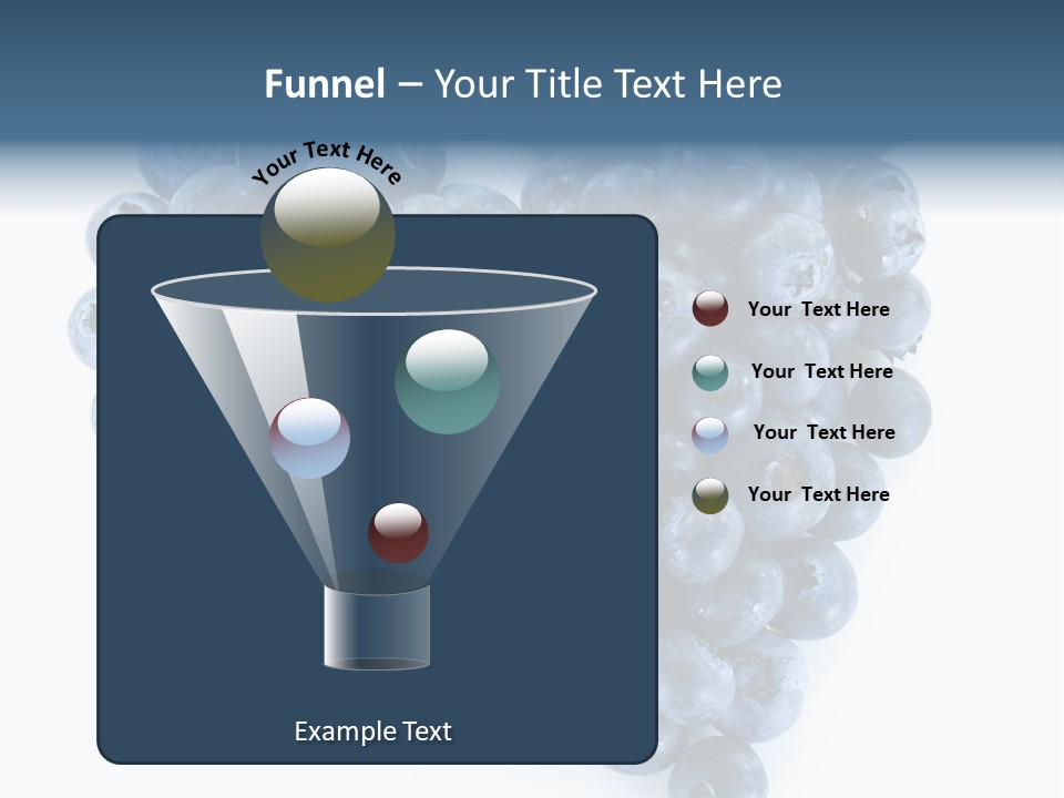 A Bunch Of Blueberries On A White Background PowerPoint Template