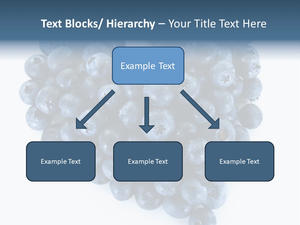 A Bunch Of Blueberries On A White Background PowerPoint Template