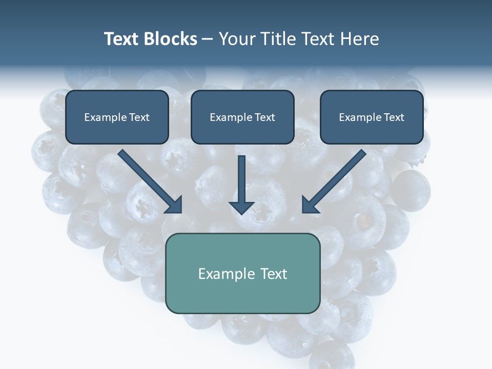 A Bunch Of Blueberries On A White Background PowerPoint Template
