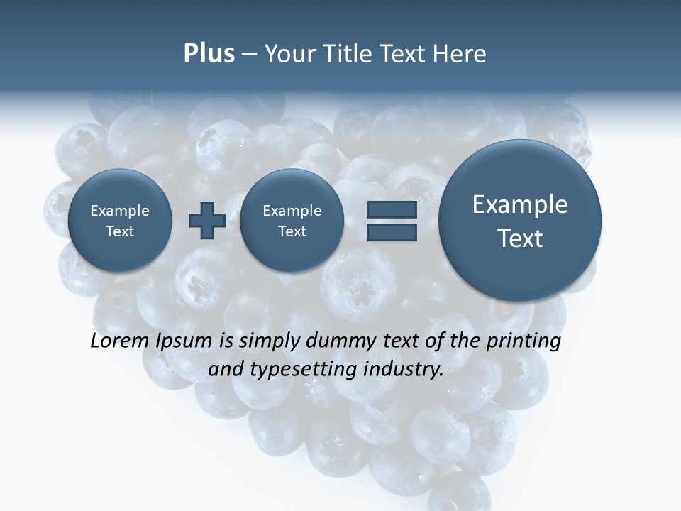 A Bunch Of Blueberries On A White Background PowerPoint Template