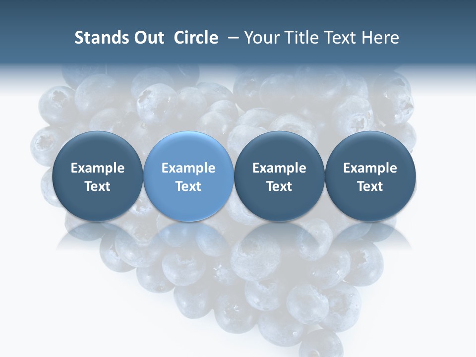 A Bunch Of Blueberries On A White Background PowerPoint Template