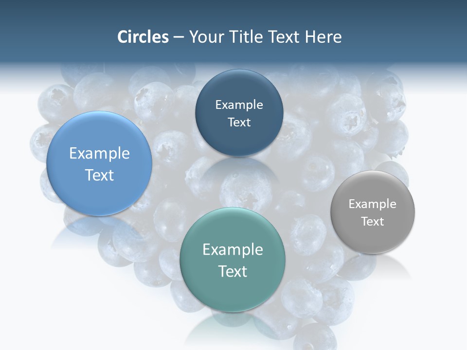 A Bunch Of Blueberries On A White Background PowerPoint Template