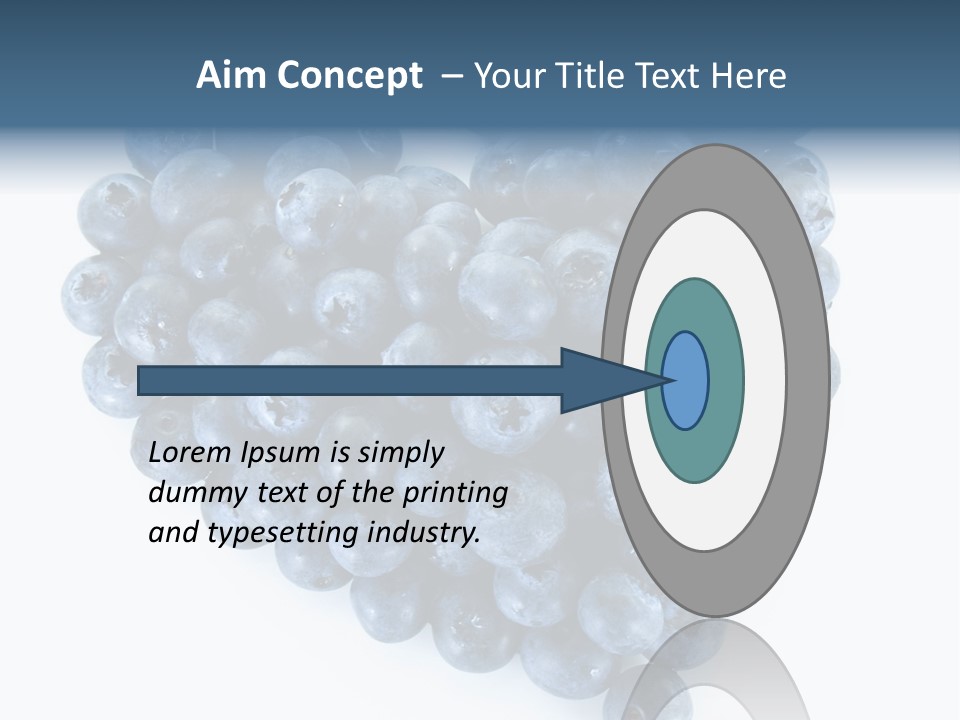 A Bunch Of Blueberries On A White Background PowerPoint Template