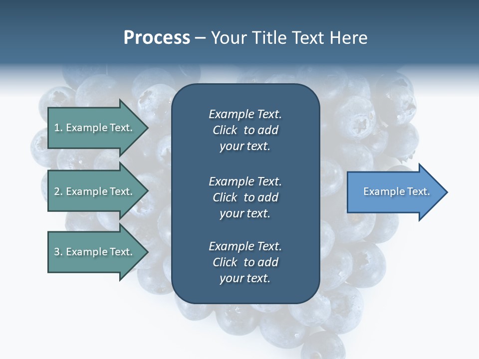 A Bunch Of Blueberries On A White Background PowerPoint Template