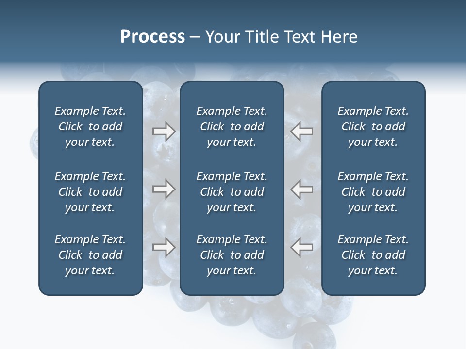 A Bunch Of Blueberries On A White Background PowerPoint Template