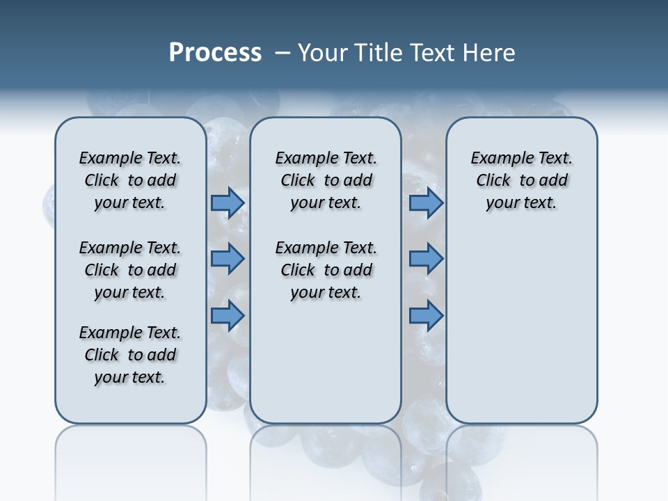 A Bunch Of Blueberries On A White Background PowerPoint Template