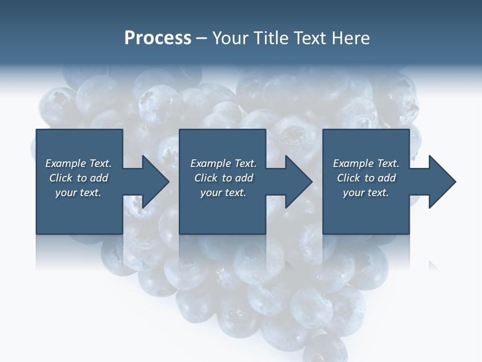 A Bunch Of Blueberries On A White Background PowerPoint Template