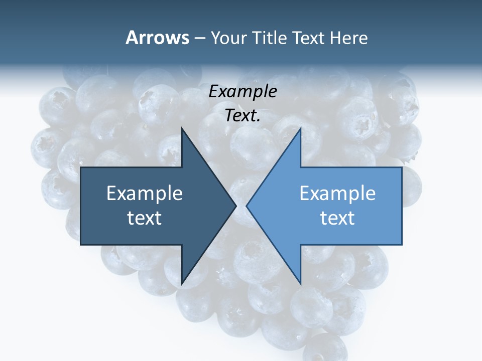 A Bunch Of Blueberries On A White Background PowerPoint Template