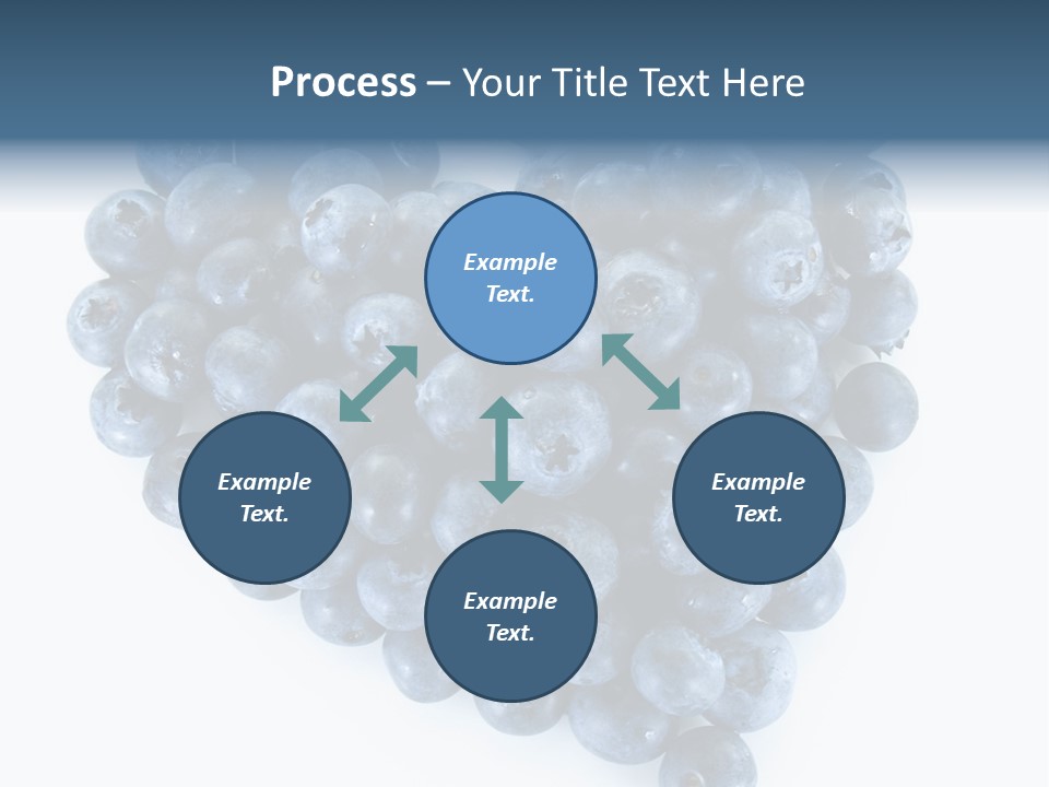 A Bunch Of Blueberries On A White Background PowerPoint Template