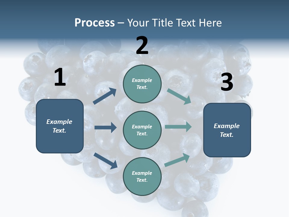 A Bunch Of Blueberries On A White Background PowerPoint Template