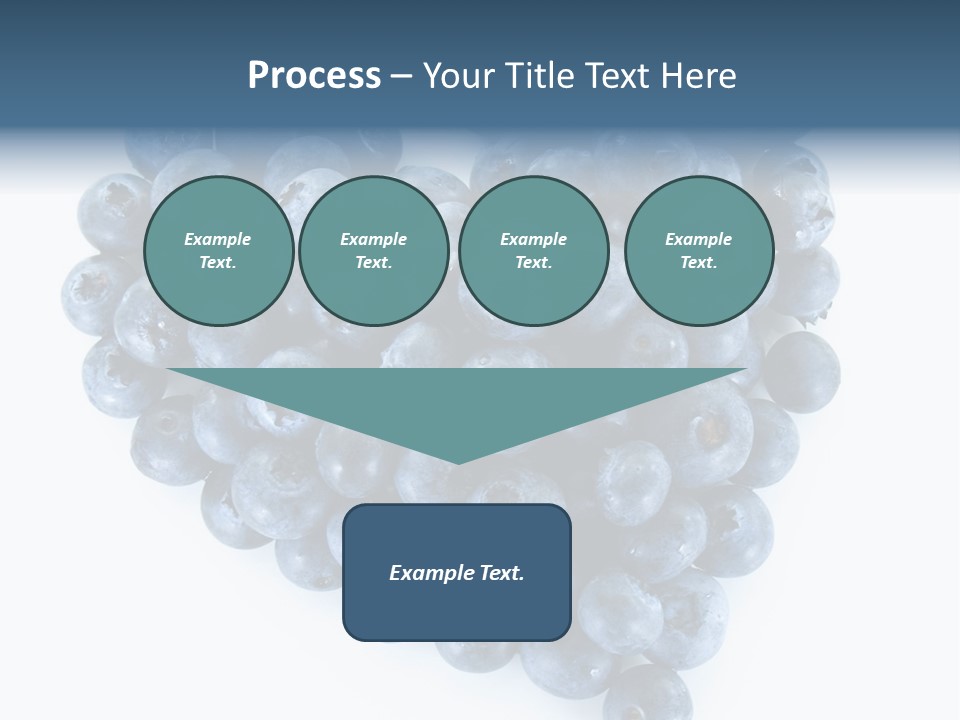 A Bunch Of Blueberries On A White Background PowerPoint Template