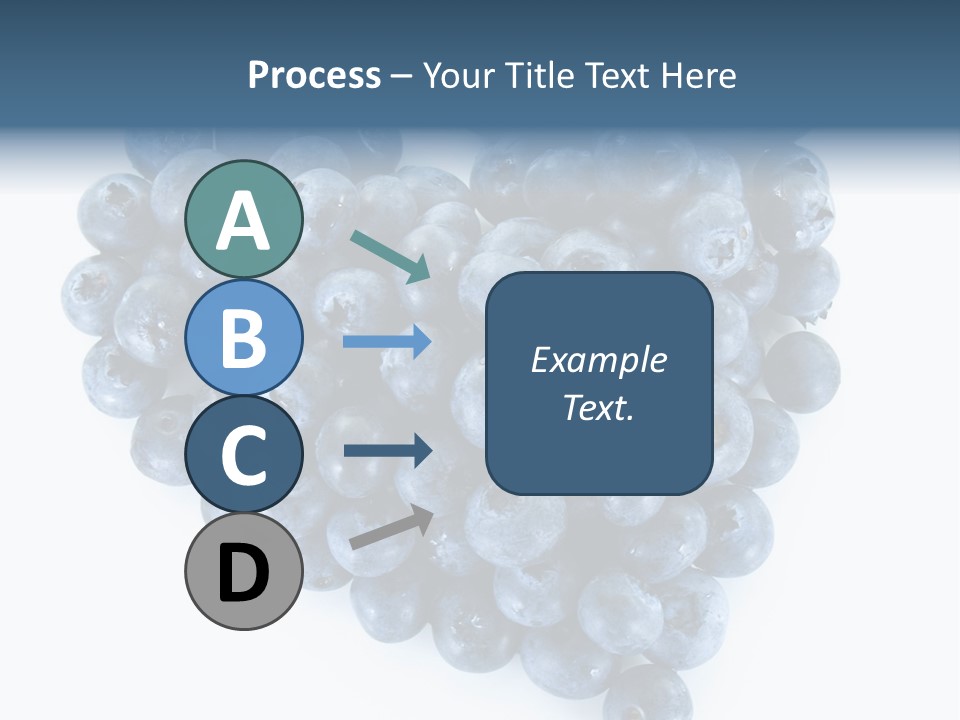 A Bunch Of Blueberries On A White Background PowerPoint Template