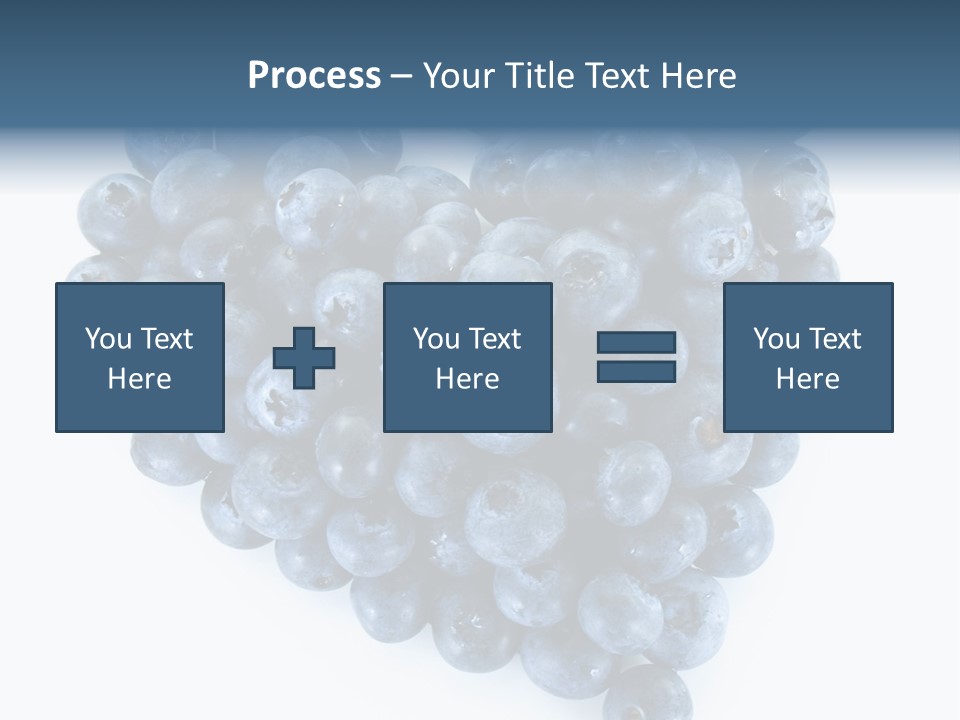 A Bunch Of Blueberries On A White Background PowerPoint Template