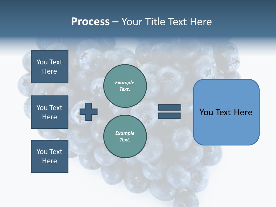 A Bunch Of Blueberries On A White Background PowerPoint Template