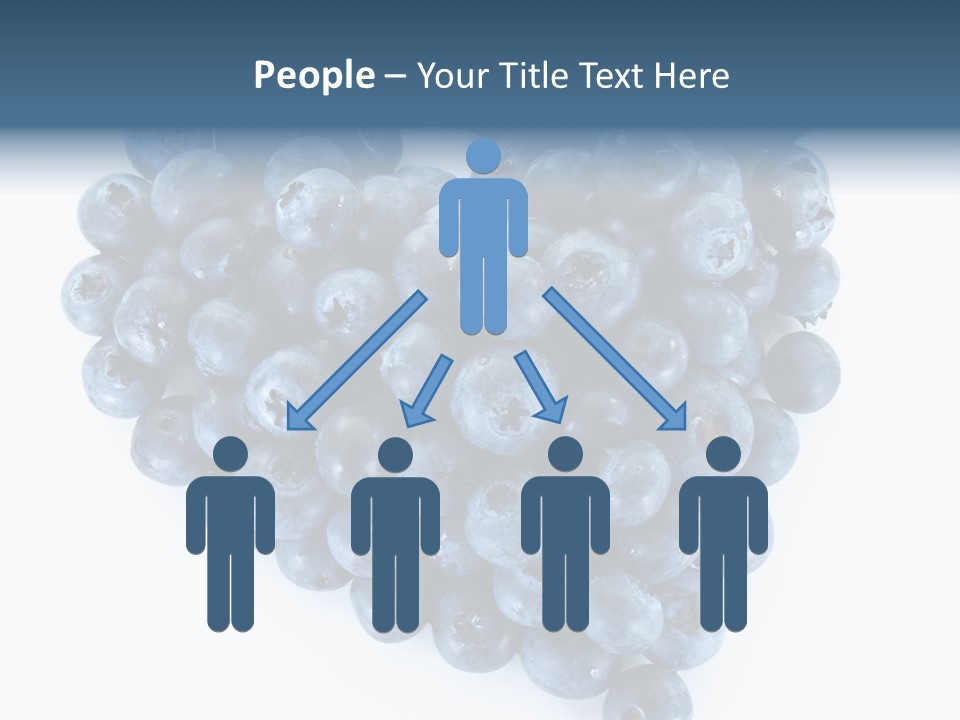 A Bunch Of Blueberries On A White Background PowerPoint Template