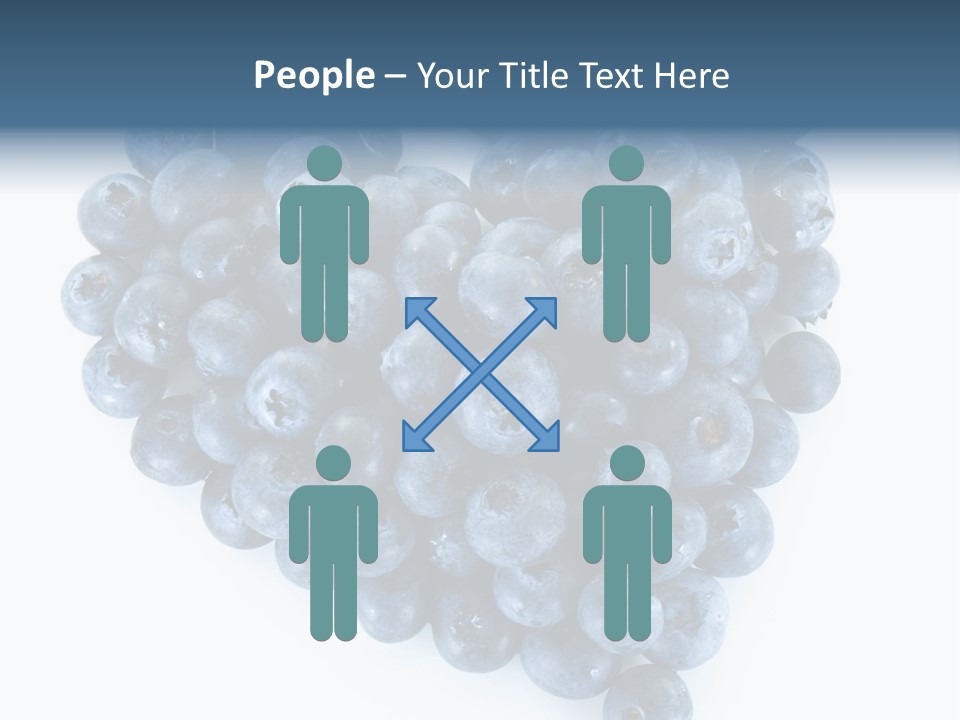 A Bunch Of Blueberries On A White Background PowerPoint Template