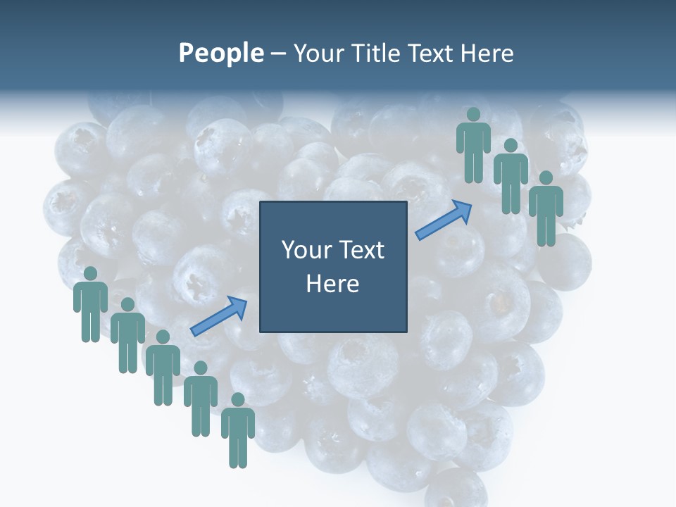 A Bunch Of Blueberries On A White Background PowerPoint Template