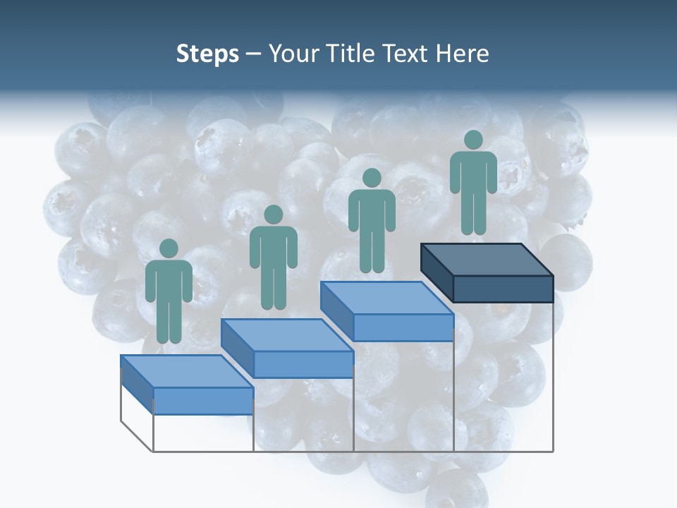 A Bunch Of Blueberries On A White Background PowerPoint Template