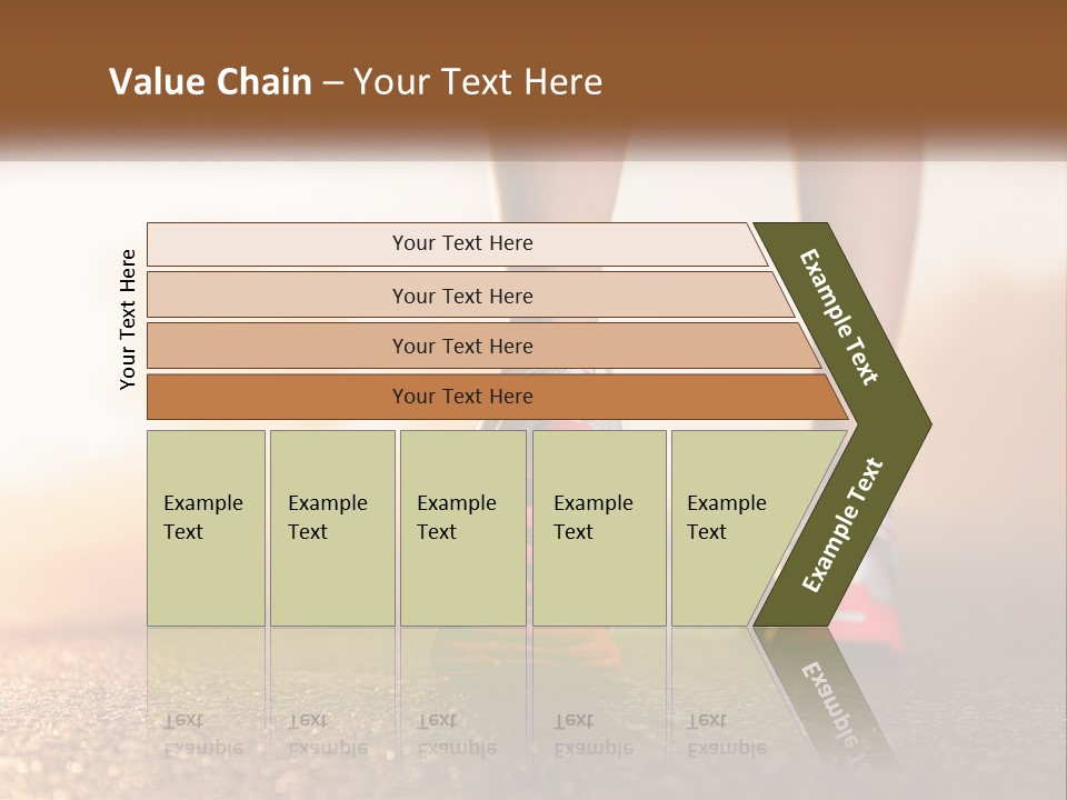 A Woman's Feet In Running Shoes Powerpoint Template PowerPoint Template