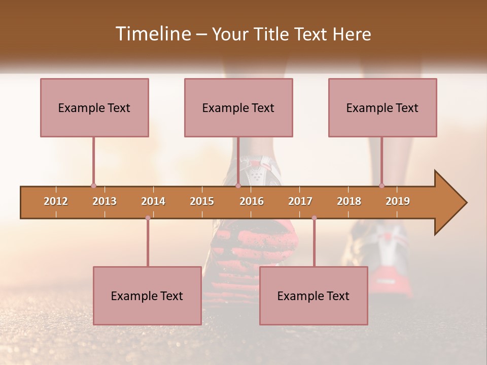 A Woman's Feet In Running Shoes Powerpoint Template PowerPoint Template