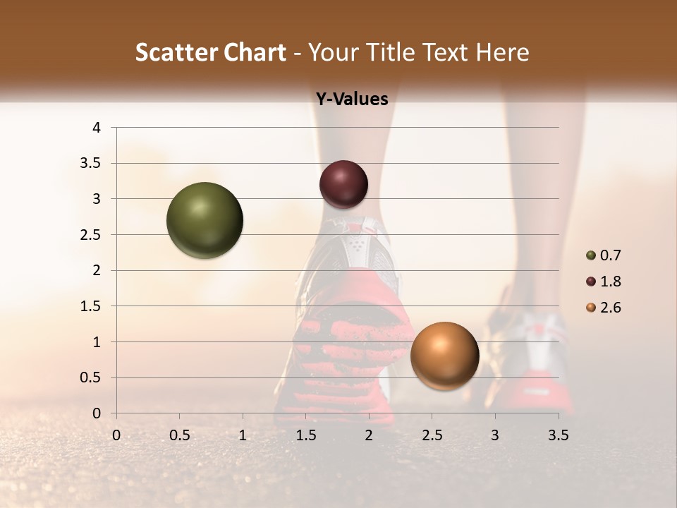 A Woman's Feet In Running Shoes Powerpoint Template PowerPoint Template