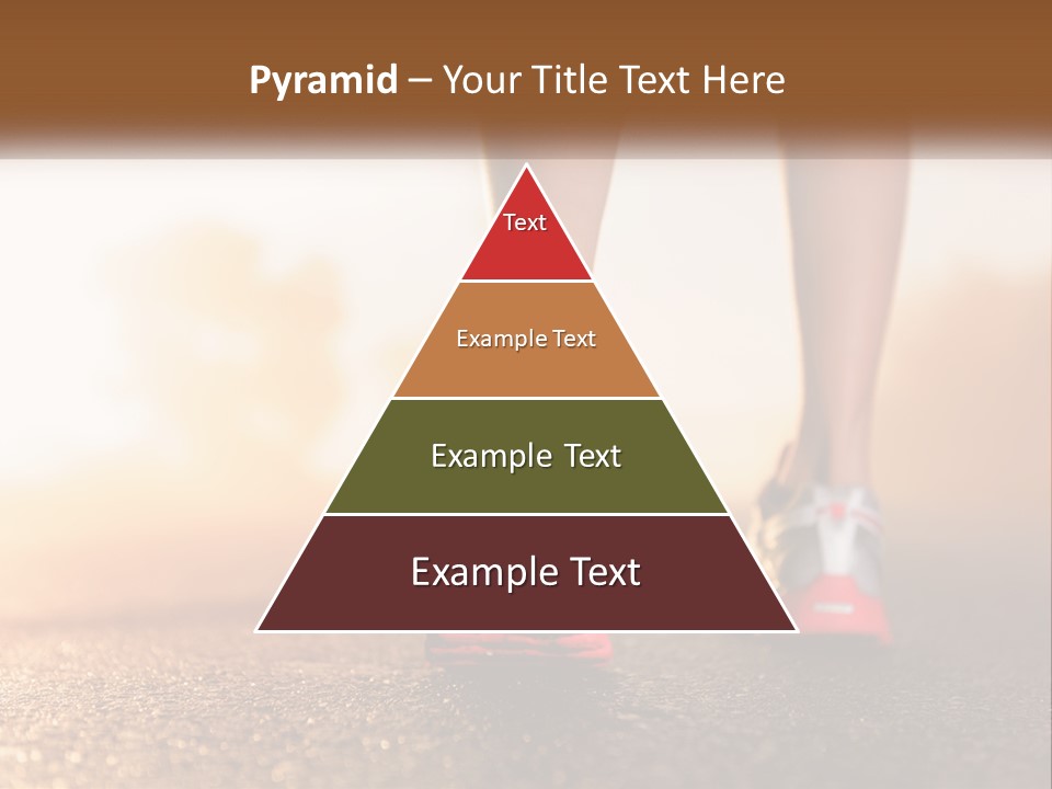 A Woman's Feet In Running Shoes Powerpoint Template PowerPoint Template